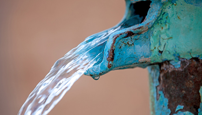Water Pump Pouring Clean Water